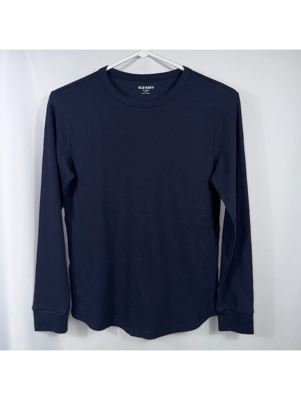 Old Navy Boys XL 14-16 Navy Waffle Knit Shirt
